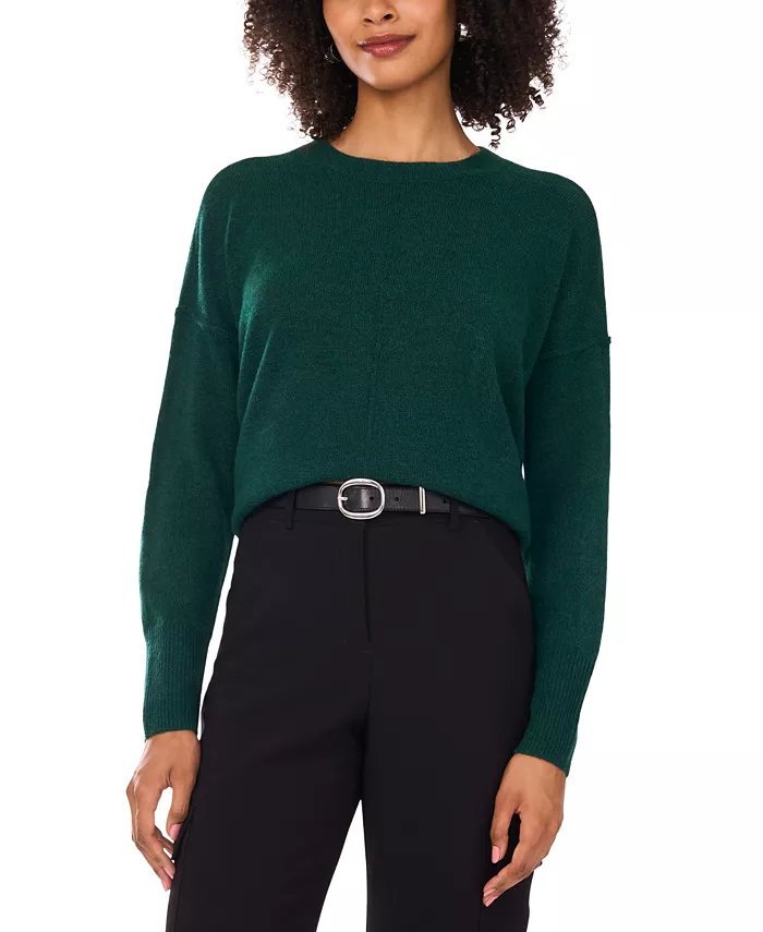 Women's Cozy Crewneck Long-Sleeve Extend-Shoulder Sweater - thumbnail 5
