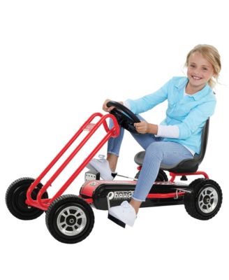 Lightning Ergonomic Pedal Ride On Go Kart Toy for Boys and Girls, Red