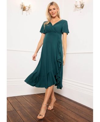 Maternity Waterfall Midi Dress