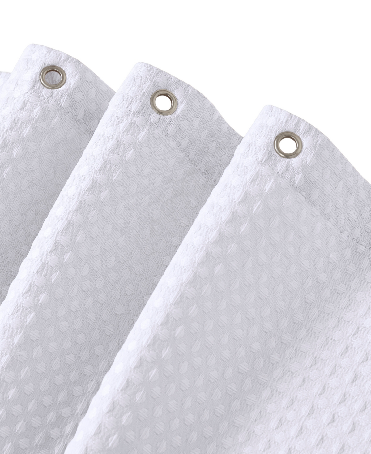 Madison Park Arbor Waffle Shower Curtain, 72" X 72" In White
