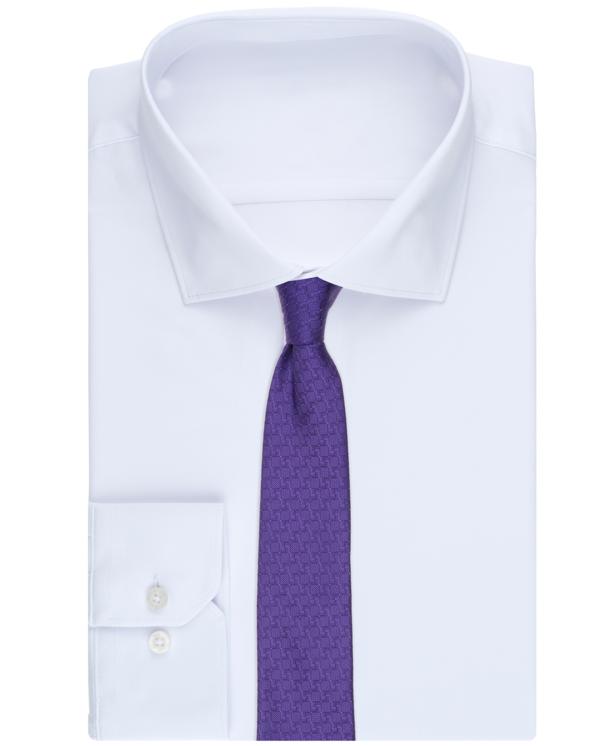 Perry Ellis Portfolio Men's Draughton Geo-pattern Classic Tie In Purple