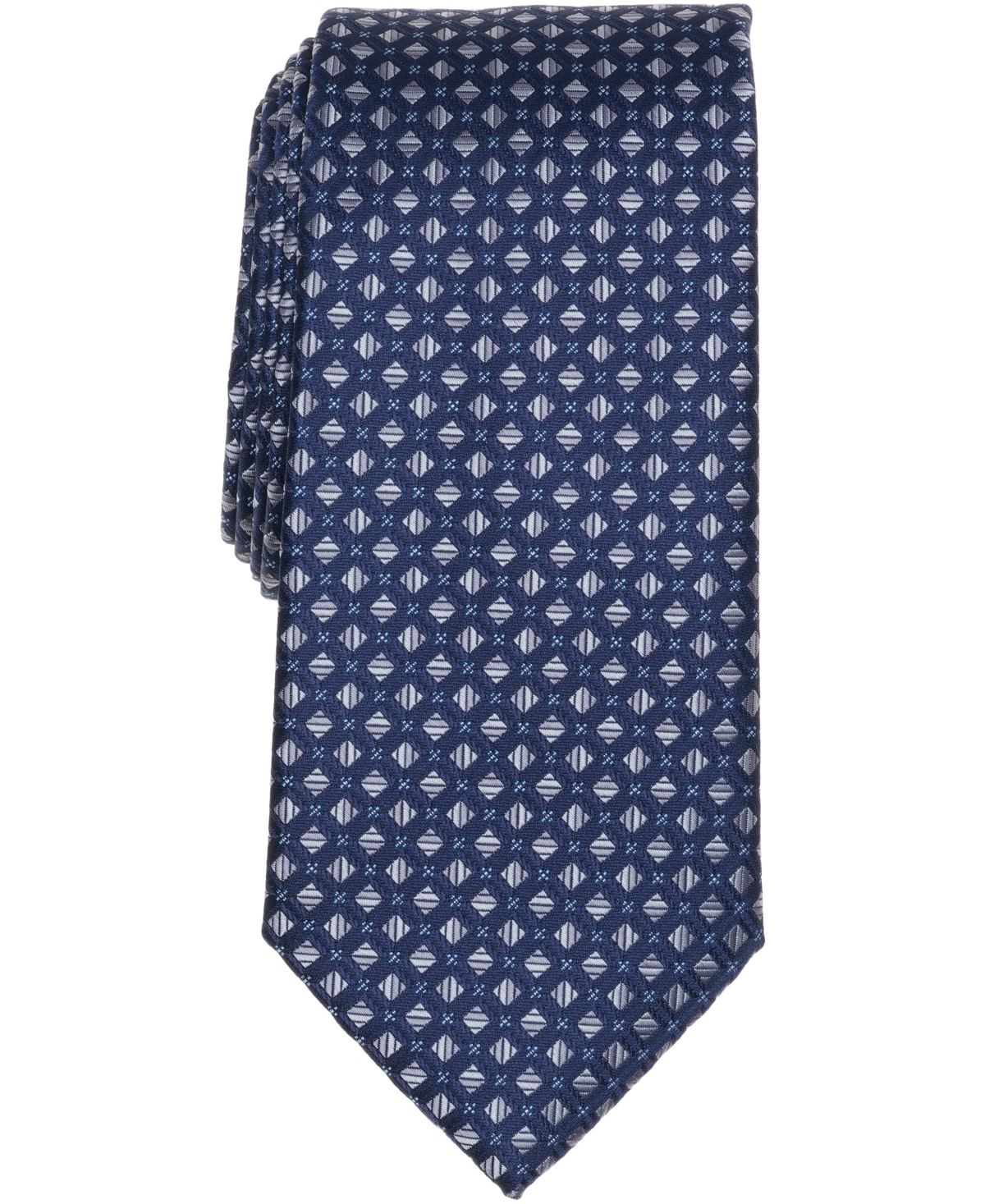 Perry Ellis Portfolio Men's Rosser Geo Pattern Classic Fit Tie In Blue