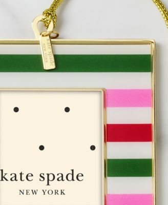 Kate Spade Be Jolly Mini Frame Ornament, stripe