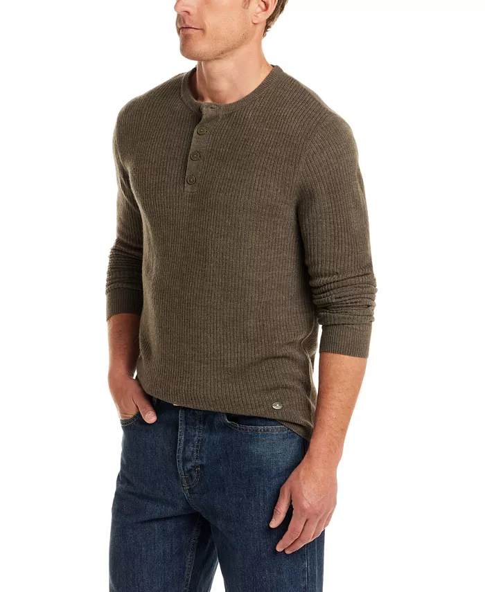 Men's Soft Touch Ribbed Henley Sweater - thumbnail 5