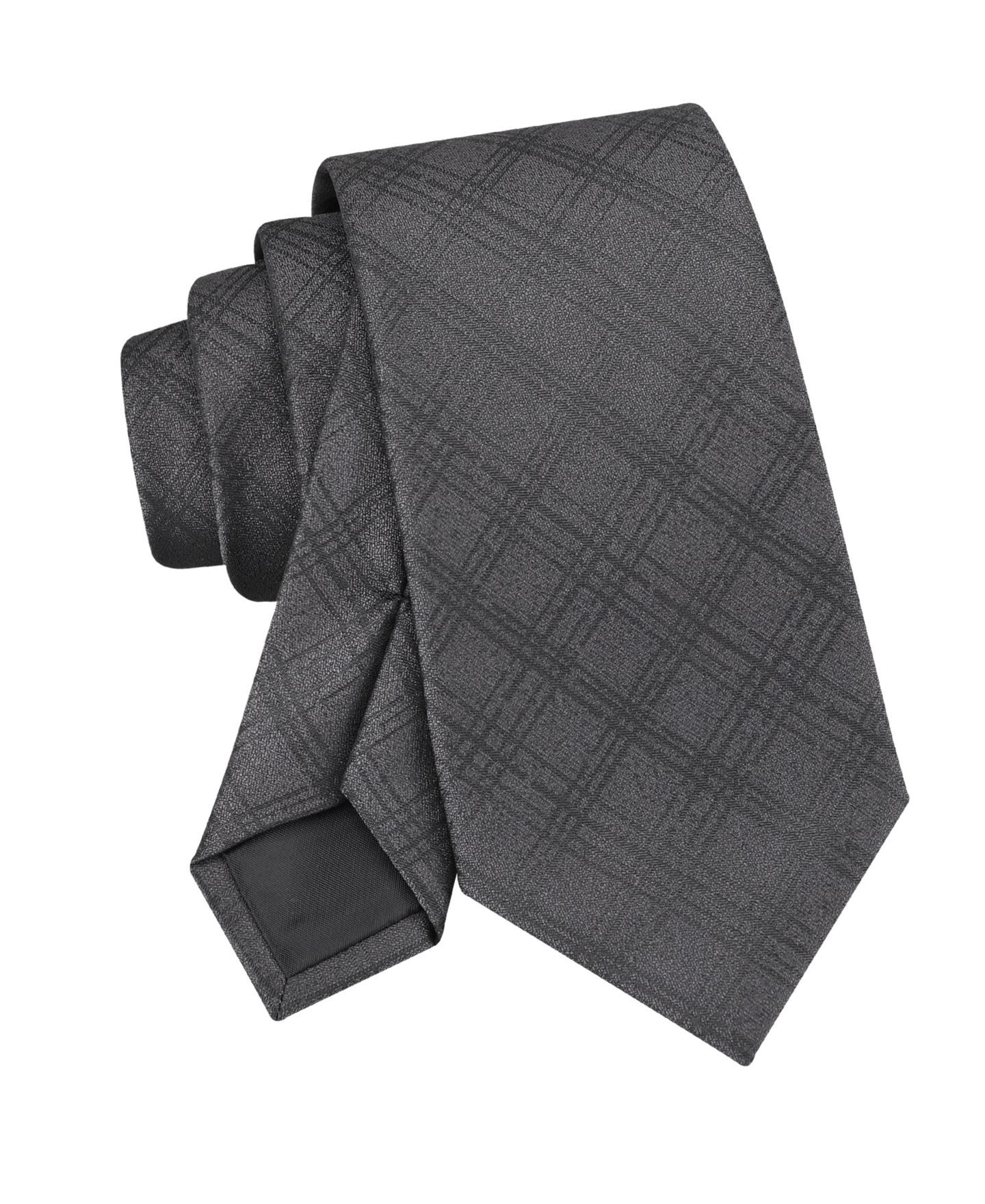 Мужской галстук Calvin Klein Wayne Check Tie, цвет: Тёмный серый — фото 3