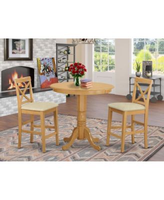 3 Pc counter height set-pub Table and 2 Dining Chairs