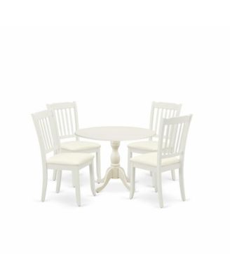 5 Piece Consists of 1 Drop Leaves Dining Room Table And 4 Kitchen Chairs Dining Room Set