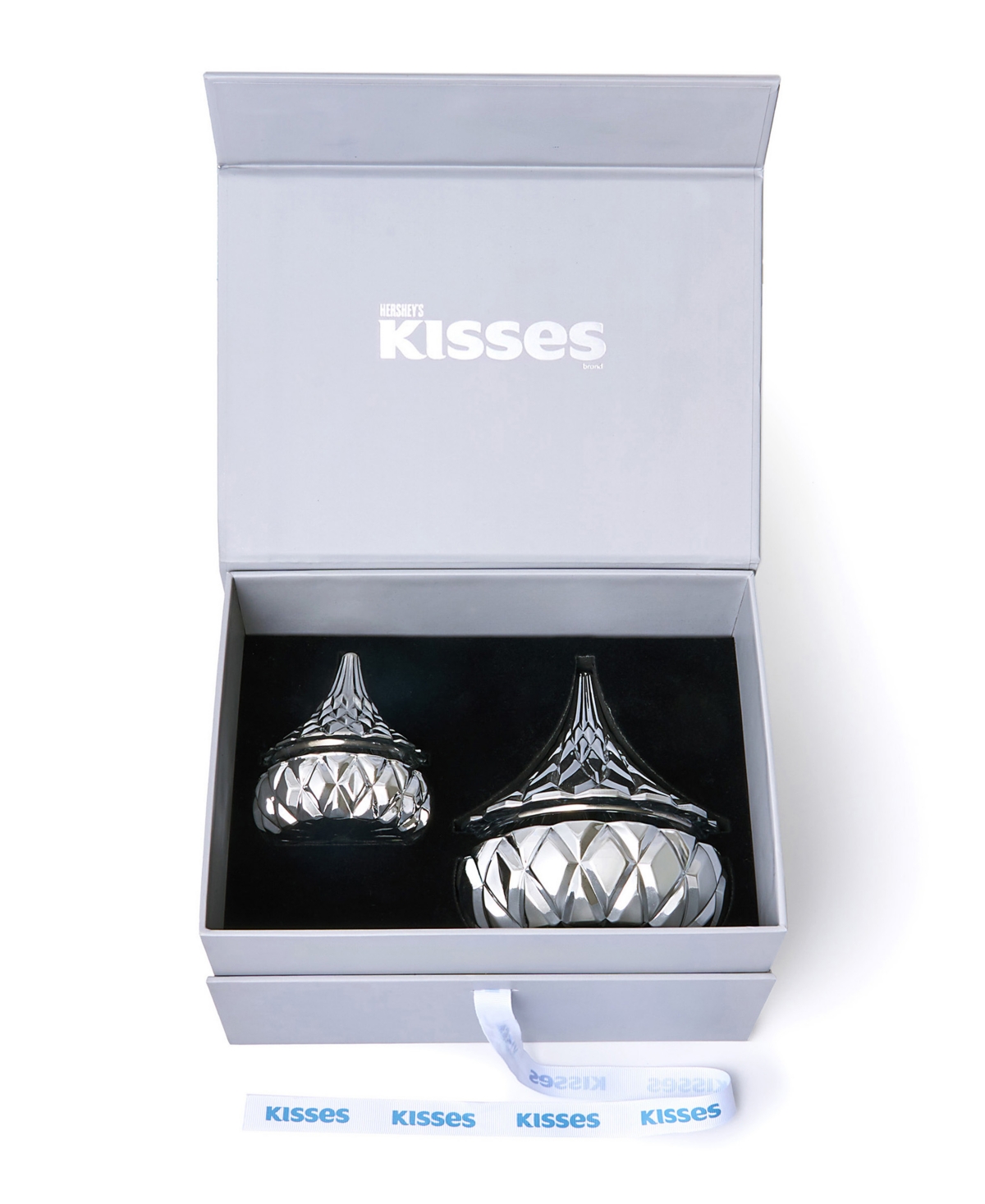 Godinger Hershey's Kisses Electroplated Candy Dish, Set Of 2 In Silver