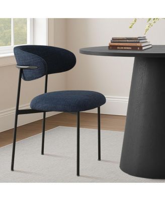 3-Piece durable MDF 35" Round Dining Table Set with 2 Stylish Chairs Cozy Dining set