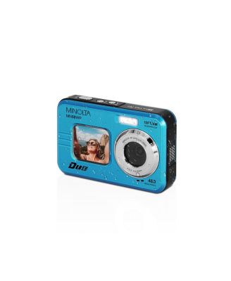 Duo MN50WP 48 MP AF 5K Ultra HD Waterproof Digital Camera with Dual Front and Rear LCD, Blue