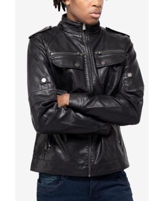 Men's Utility Jacket With Faux Shearling Lining