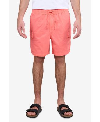 Men's 6 Inches Elastic Pull On Waistband Twill Cargo Shorts