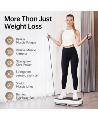350lbs Capacity Vibration Plate Exercise Machine Vibrating Plate for Lymphatic Drainage & Weight Loss Whole Body Shaking Workout Fitness