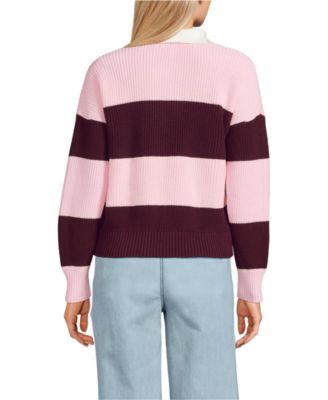 Women's Petite Drifter Rugby with Woven Collar Sweater
