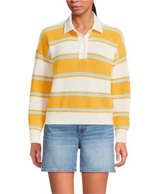 Women's Petite Drifter Rugby with Woven Collar Sweater