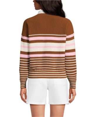 Women's Petite Drifter Rugby with Woven Collar Sweater