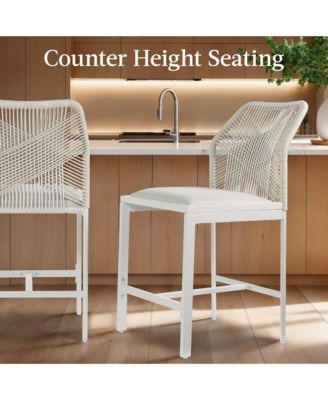 Set of 2 Indoor Outdoor Counter Height Barstools