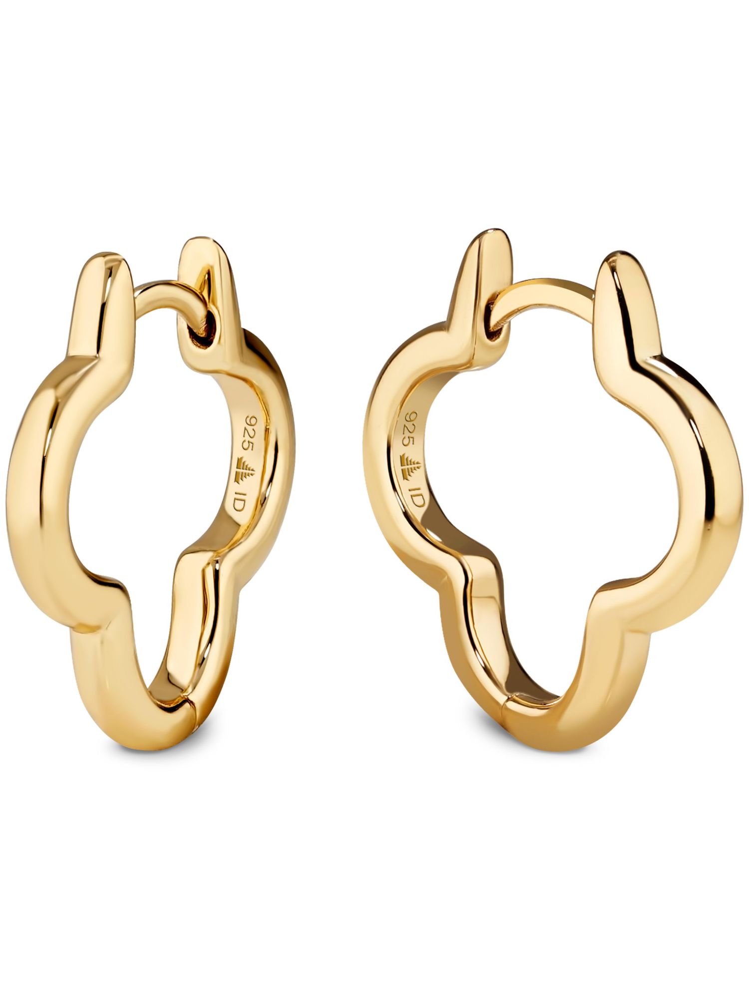 Clover Hoop Earrings in Plated Sterling