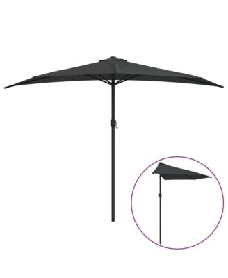 Garden Parasol Anthracite Polyester Fabric 118.1 x 61.0 in