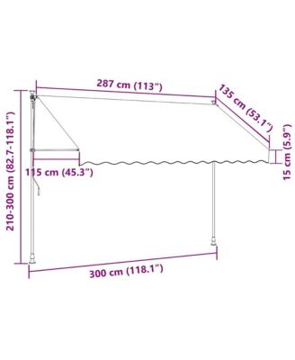 Retractable Awning Orange and Brown