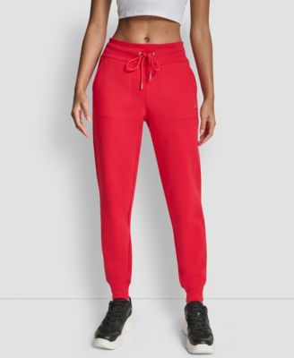 Women's Tonal Logo Patch Rib Trim Side Pockets Jogger