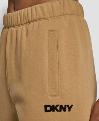 Women's Flocked Logo Boyfriend Open Leg Pants