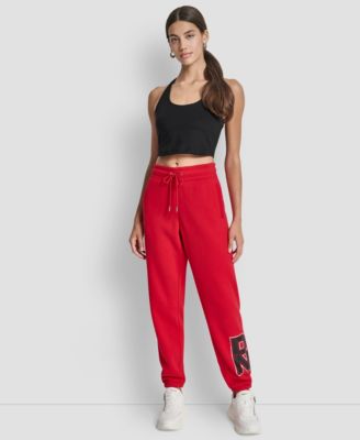 Women's Mixed Metal Stacked Glitter Logo Jogger