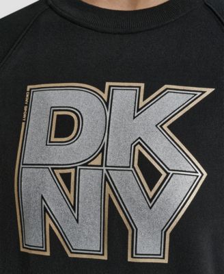 Women's Mixed Metal Stack Glitter Crewneck Top