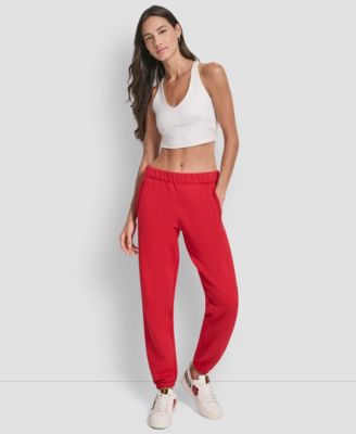 Women's Exploded Rhinestone Varsity Logo High Rise Relaxed Jogger