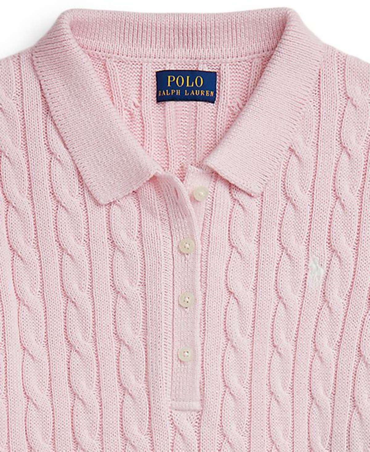 Polo Ralph Lauren Girl's Cable Knit Dress In Pink