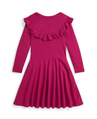 Girls' 2T-6X Ruffled Long-Sleeve Dress