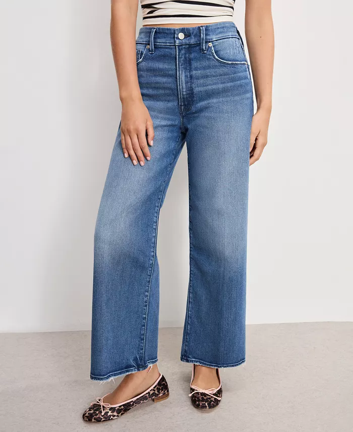 Women's Good Waist Palazzo Cropped Jeans, Regular & Plus Size