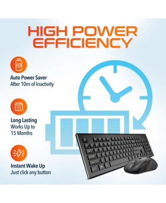 Wireless Keyboard & Mouse 2 Pcs, Compatible with PC, Laptops (DKBMKIT2-WB)