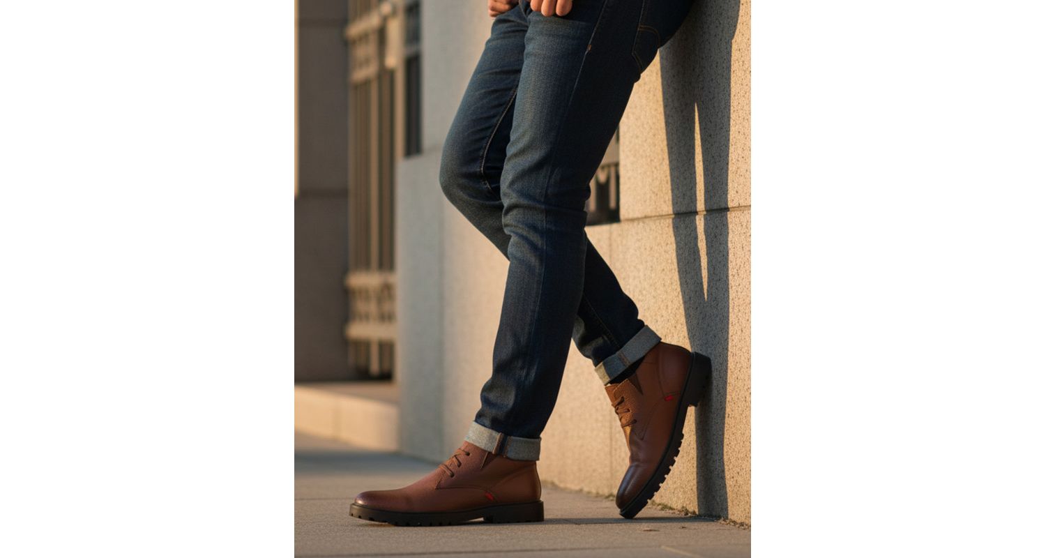 Clark Road Hands-Free Slip On Technology Leather Laceup Chukka Boots