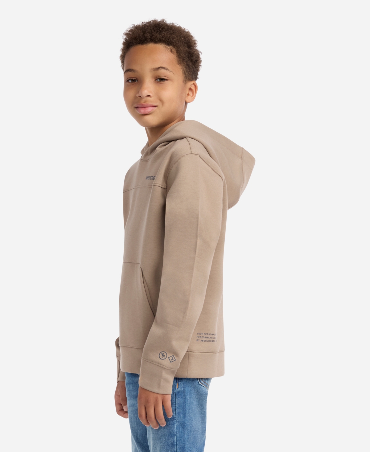 Abercrombie Boys 8-20 Ypb Neoknit Technical Pullover Hoodie In Brown