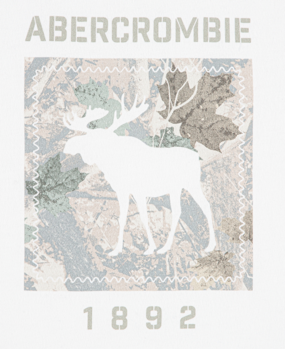 Abercrombie Boys 5-16 Camo Moose T-shirts In White