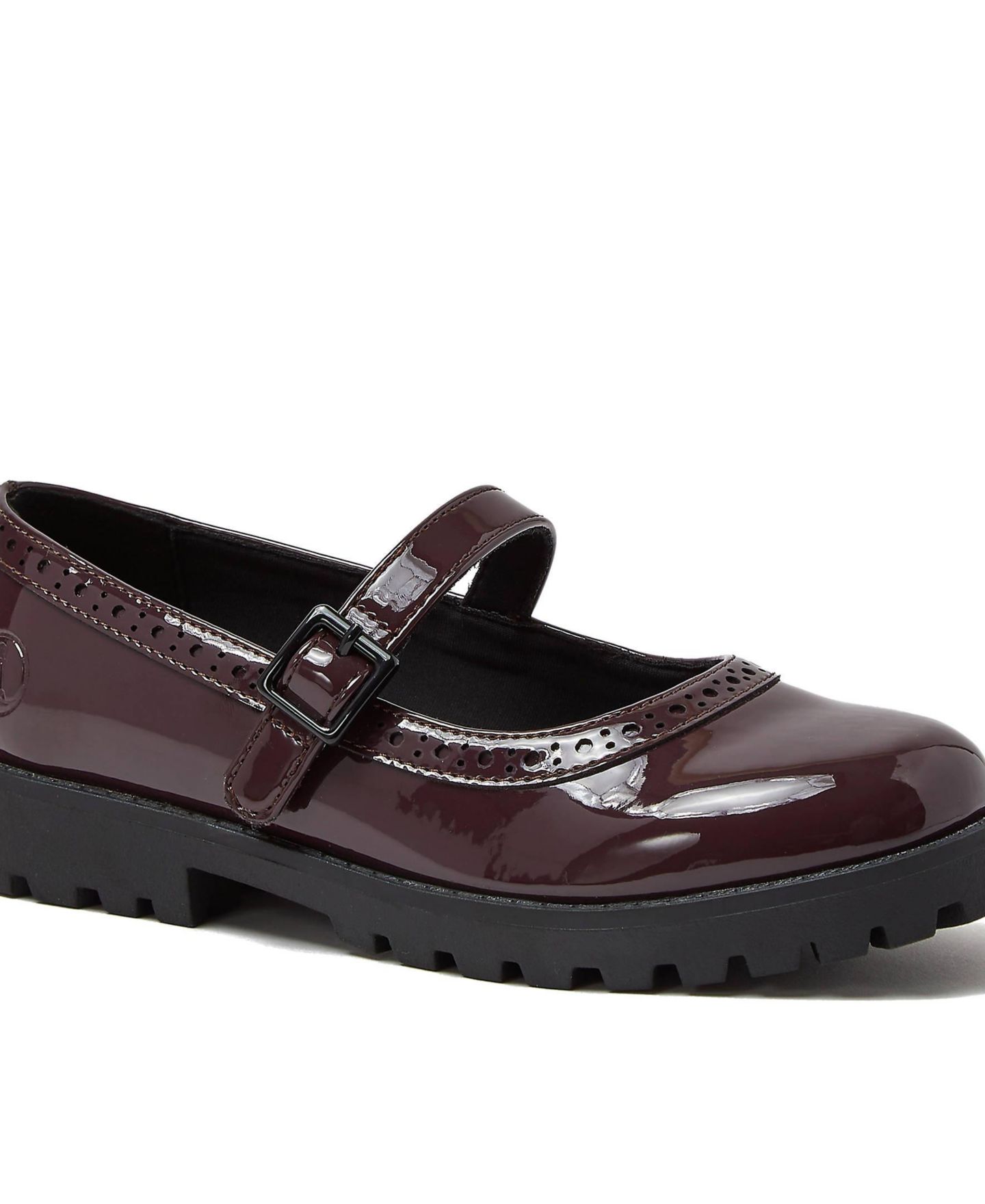 Балетки Lands' End Easy On Classic Mary Janes для девочек, цвет: Сливовый лаковый — фото 2