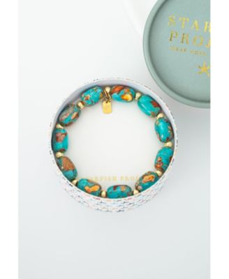Sierra Bloom Turquoise Emperor Stone Beaded Bracelet