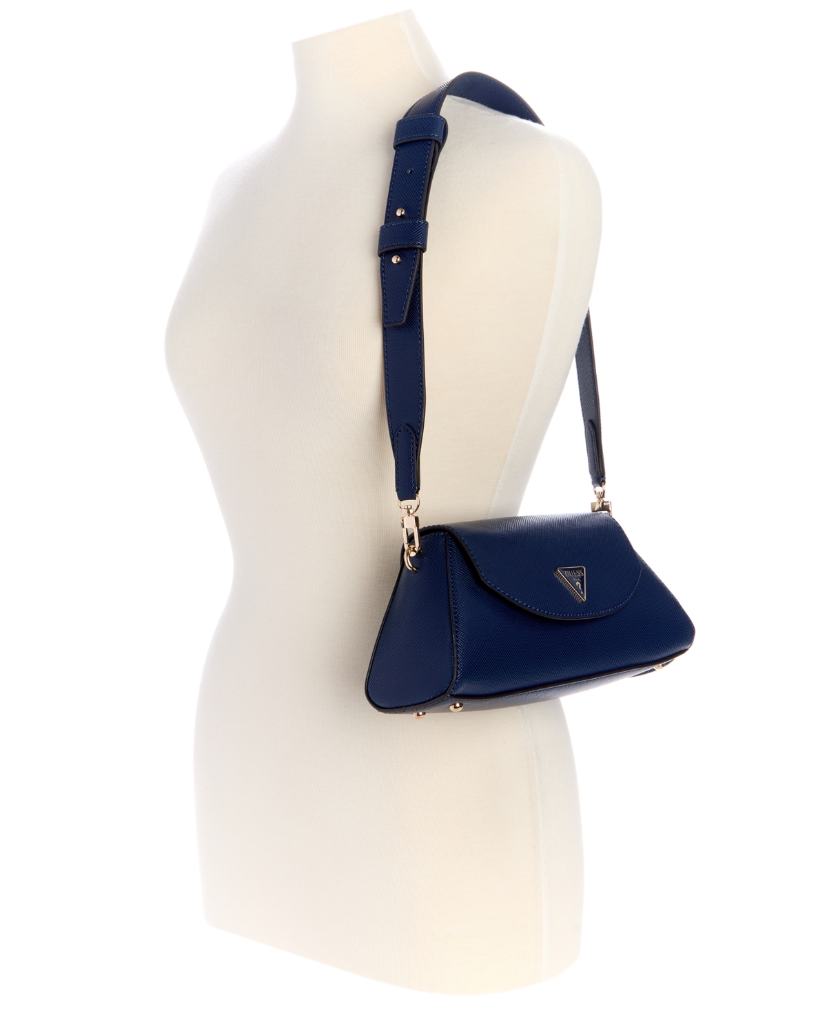 Guess Bolena Flap Small Shoulder Bag In Blue