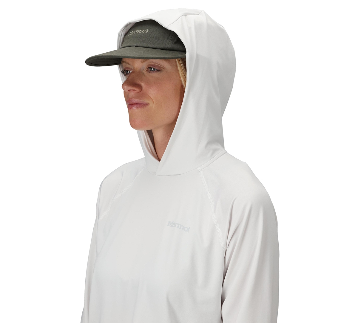 Marmot Women's Wind Ridge Raglan Sleeve Hoodie In White