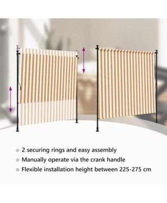 Outdoor Roller Blind Orange and White