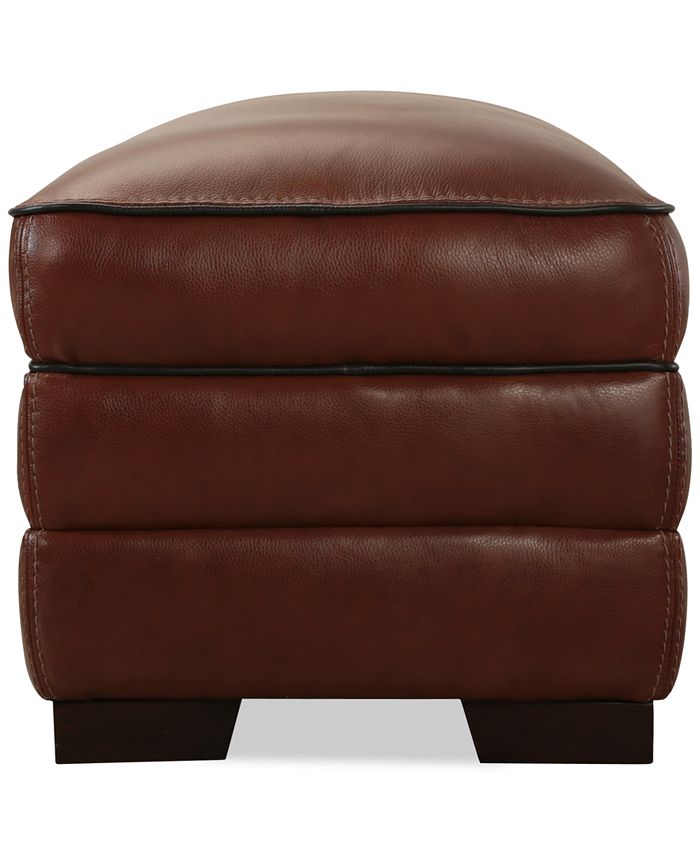 Furniture Myars Leather Ottoman, Created for Macy's Macy's