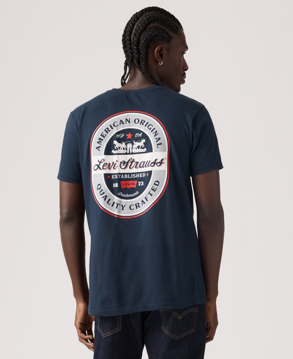 Levi's Men's Relaxed-fit Logo Graphic T-shirts In Blue
