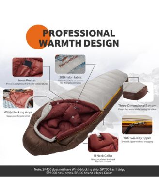 0 Degree Down Mummy Sleeping Bag for Adults,650FP Cold Weather Backpacking Sleeping Bag with RDS Down,29.3  Sleeping Bags for Camping