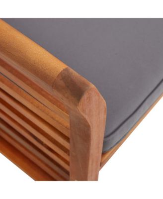 Patio Dining Chairs with Cushions 3 pcs Solid Acacia Wood