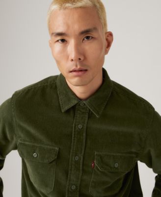 Men's Relaxed-Fit Long-Sleeve Button-Front Worker Shirt