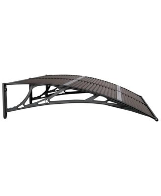   Door Canopy Black Polycarbonate 59.1 x 39.4 in Durable Awning