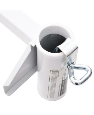 Umbrella Clamp for Balcony White 1.5" Steel
