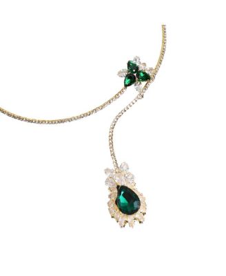 Teardrop Stone Lariat Necklace