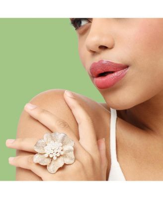 Floral Rhinestone Ring